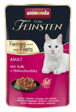 Animonda vom Feinsten Cat Adult Cielęcina + filet z kurczaka saszetka 85g karma dla kota