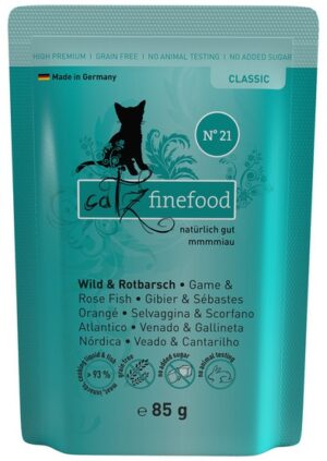 Catz Finefood Classic N.21 Dziczyzna i Karmazyn saszetka 85g karma dla kota