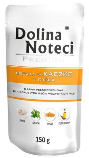 Dolina Noteci Premium Pies Kaczka i dynia saszetka 150g karma dla psa