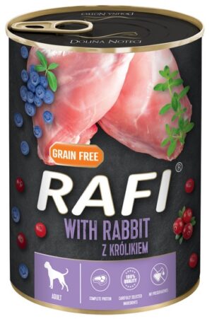 Rafi Pies Królik puszka 400g karma dla psa