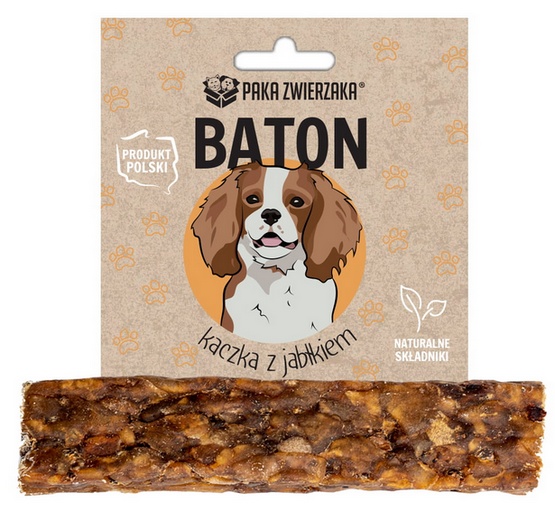 Paka Zwierzaka Baton Kaczka z jablkiem 12cm karma dla psa