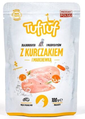 TUF TUF Kurczak z marchewką dla psa saszetka 100g karma dla psa