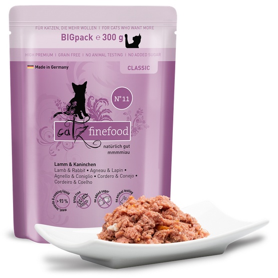 Catz Finefood Classic N.11 Jagnięcina i Królik saszetka 300g karma dla kota - obrazek 2