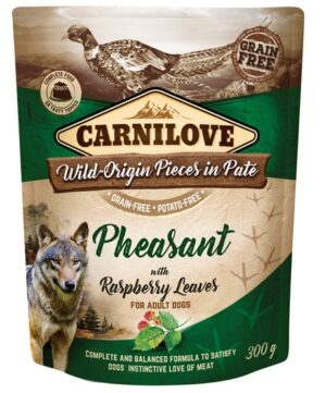 Carnilove Dog Pheasant & Raspberry Leaves - bażant i liście maliny saszetka 300g karma dla psa