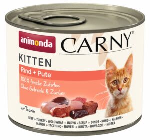 Animonda Carny Kitten Wołowina + Indyk puszka 200g karma dla kota