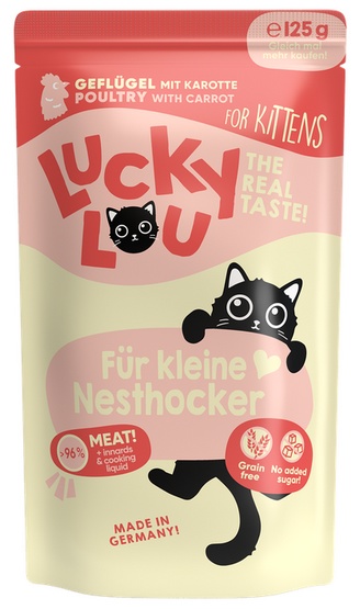 Lucky Lou Lifestage Kitten Drób saszetka 125g karma dla kota - obrazek 2