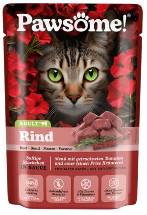 Pawsome Adult Rind - wołowina saszetka 85g karma dla kota