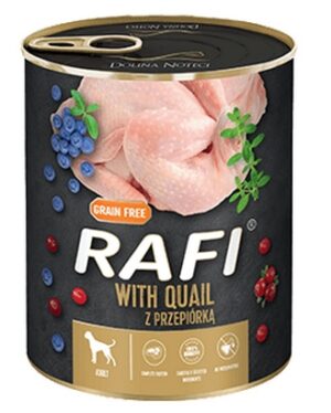 Rafi Pies Przepiórka puszka 800g karma dla psa