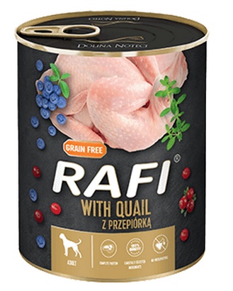 Rafi Pies Przepiórka puszka 800g karma dla psa