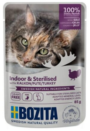 Bozita Cat Indoor & Sterilised Indyk w galaretce saszetka 85g karma dla kota