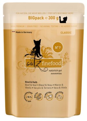 Catz Finefood Classic N.07 Wołowina i cielęcina saszetka 300g karma dla kota
