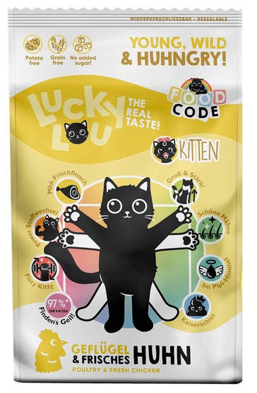 Lucky Lou Food Code Lifestage Kitten Geflugel & Huhn 750g karma dla kota