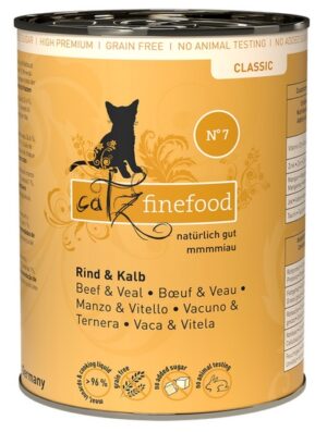 Catz Finefood Classic N.07 Wołowina i cielęcina puszka 400g karma dla kota