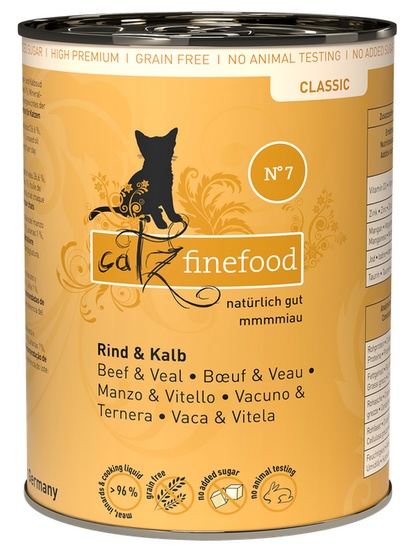 Catz Finefood Classic N.07 Wołowina i cielęcina puszka 400g karma dla kota