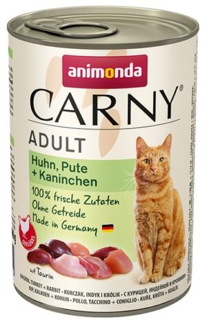 Animonda Carny Adult Kurczak, Indyk + Królik puszka 400g karma dla kota