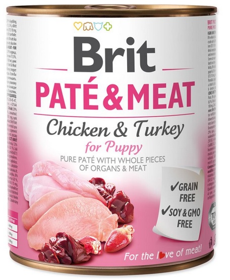 Brit Pate & Meat Dog Puppy puszka 800g karma dla psa
