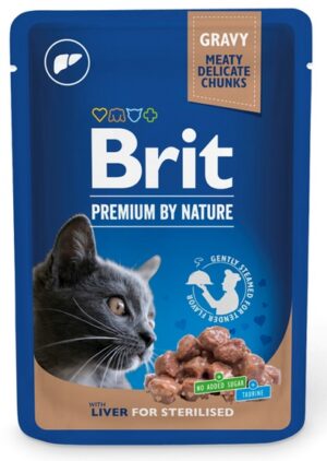 Brit Premium By Nature Cat Sterilised Liver sos saszetka 100g karma dla kota