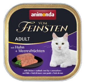 Animonda vom Feinsten Cat Adult z Kurczakiem i Owocami Morza tacka 100g karma dla kota