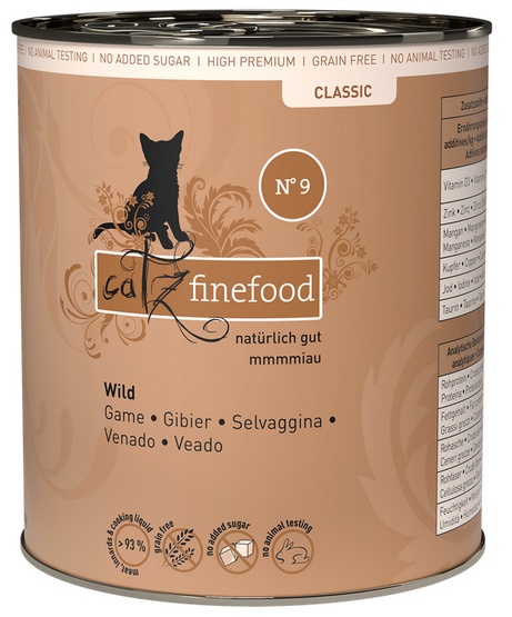 Catz Finefood Classic N.09 Dziczyzna puszka 800g karma dla kota