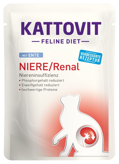 Kattovit Feline Diet Niere/Renal kaczka saszetka 85g karma dla kota - obrazek 2