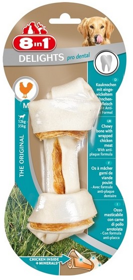 8in1 Dental Delights Bones M karma dla psa