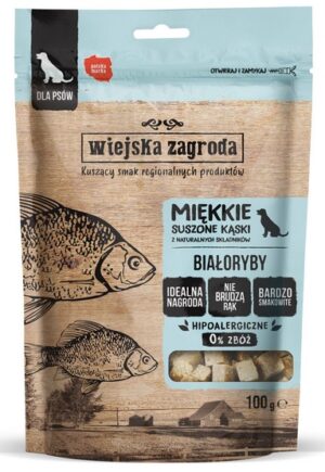 Wiejska Zagroda Przysmak Kąski - białoryby 100g karma dla psa