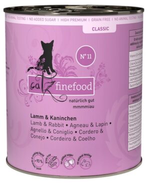 Catz Finefood Classic N.11 Jagnięcina i Królik puszka 800g karma dla kota
